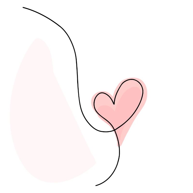 Coeur abstrait dessin au trait