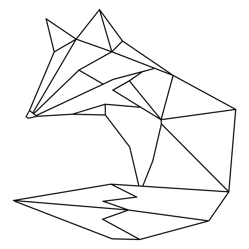 Fox in ORGAMI style Liniar