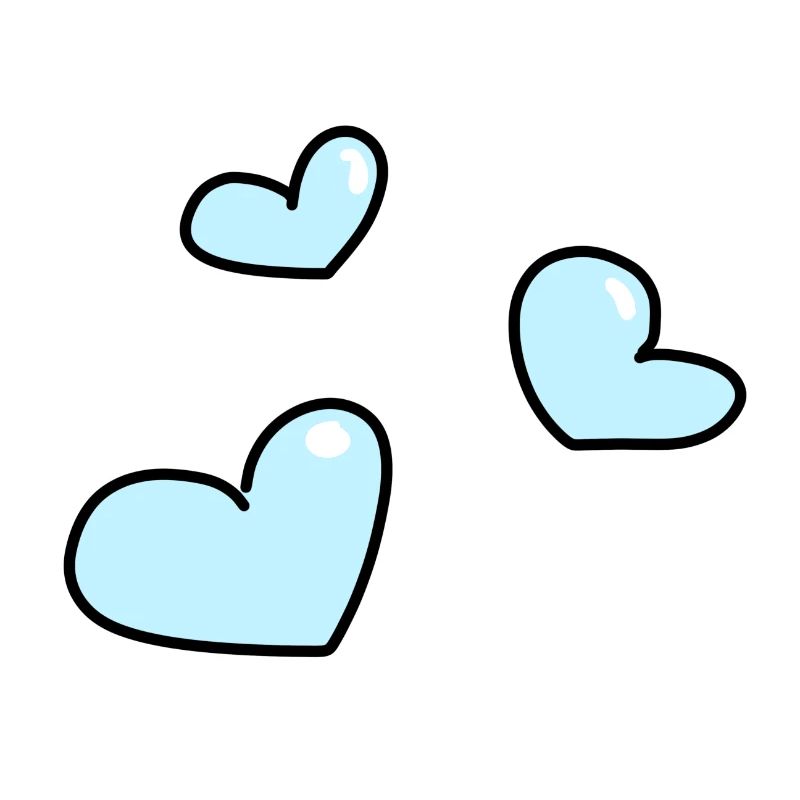 coeurs bleus