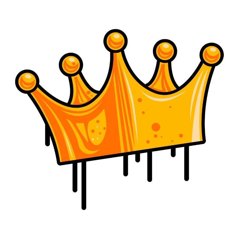 couronne icône comique or roi