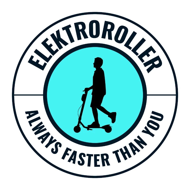 Elektroroller Fahrer Motorisierter E-Scooter