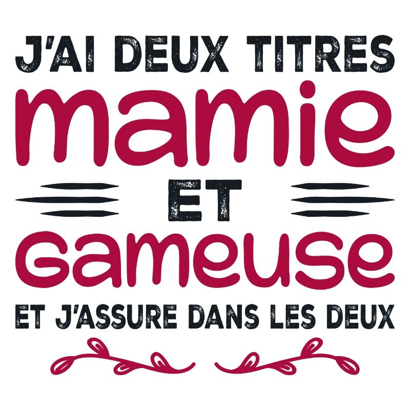 Zwei Titel Granny Gameuse | Geek | Großmutter
