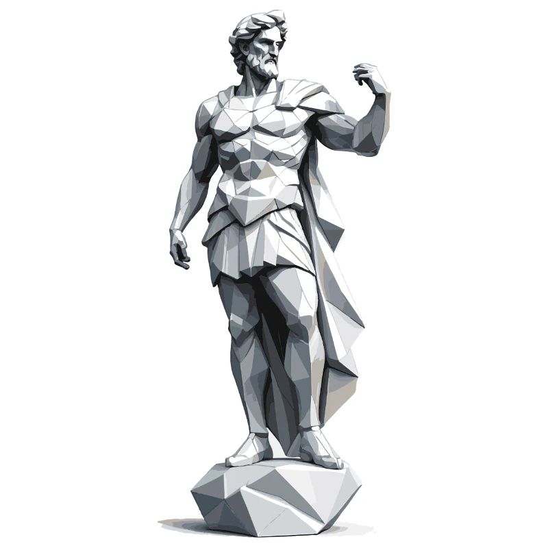 Griechischer Gott - Low Poly Design