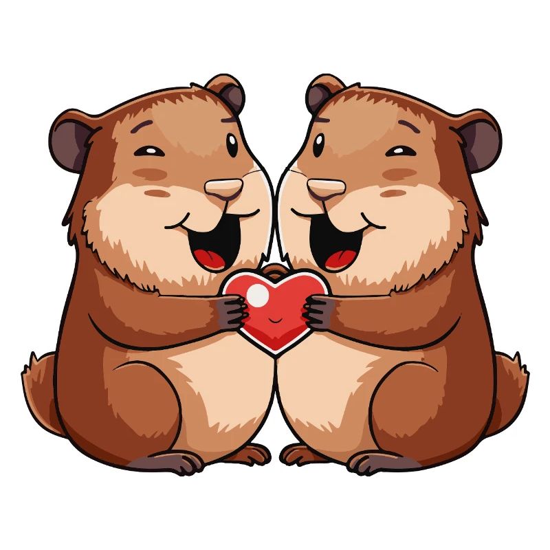 Biber Paar Valentinstag