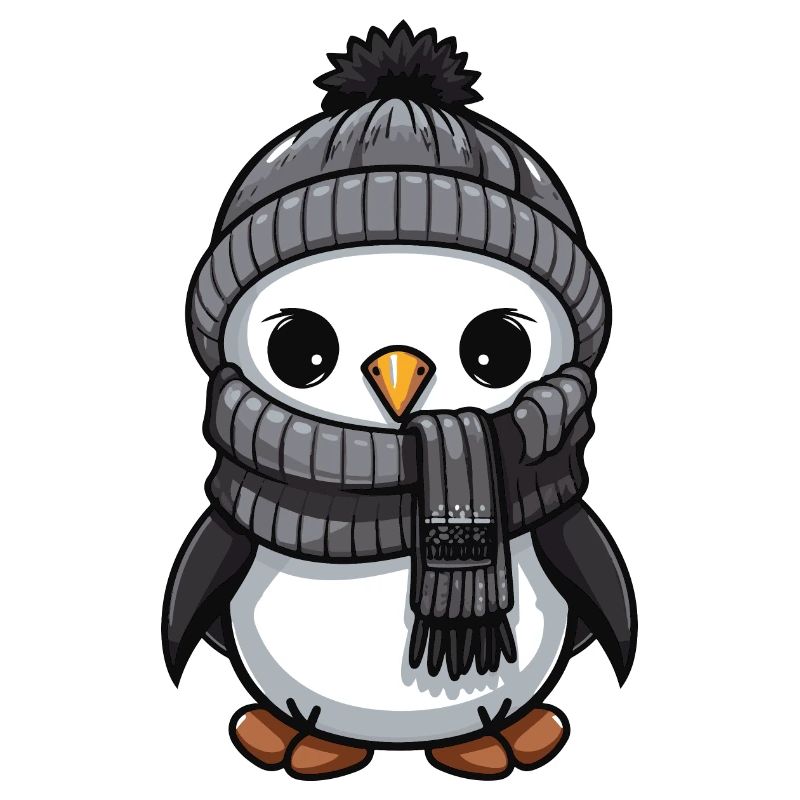 Pinguin Winter Comic Niedlich