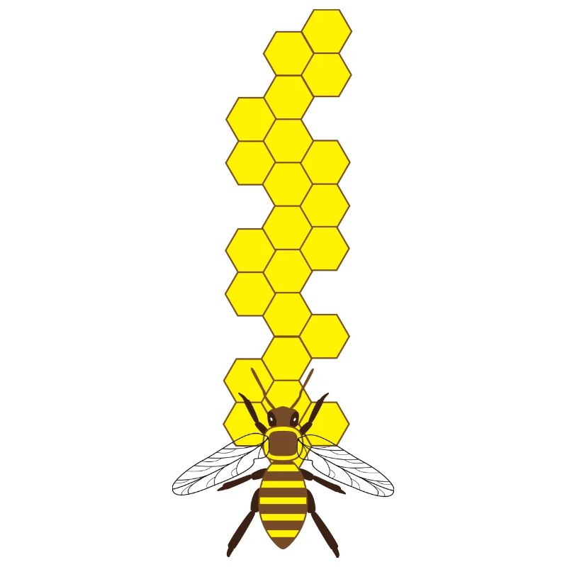 Abeille + nid d'abeille