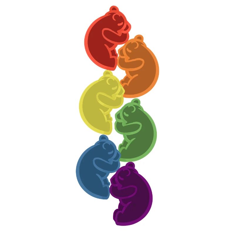 Sleeping Rainbow Bears Lgbt Gift Idea