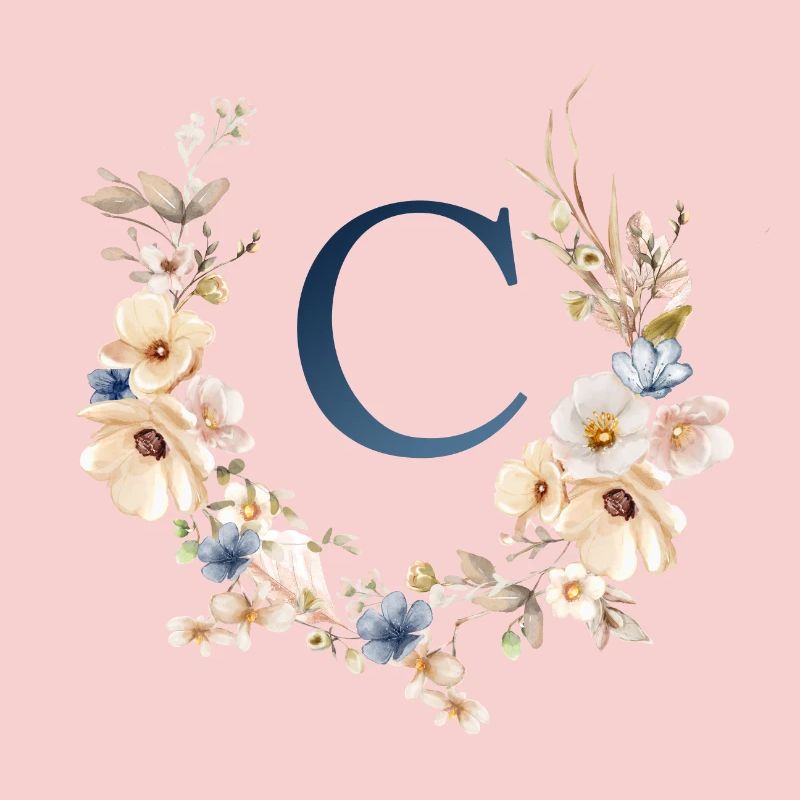 O Monogram, Floral, Boho