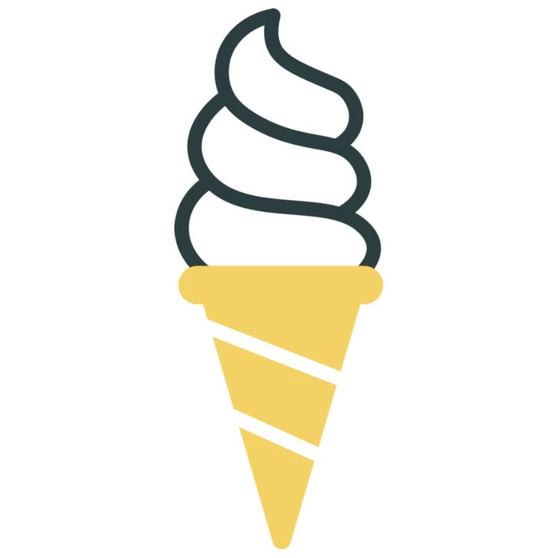 Macaroni - cornet de crème glacée