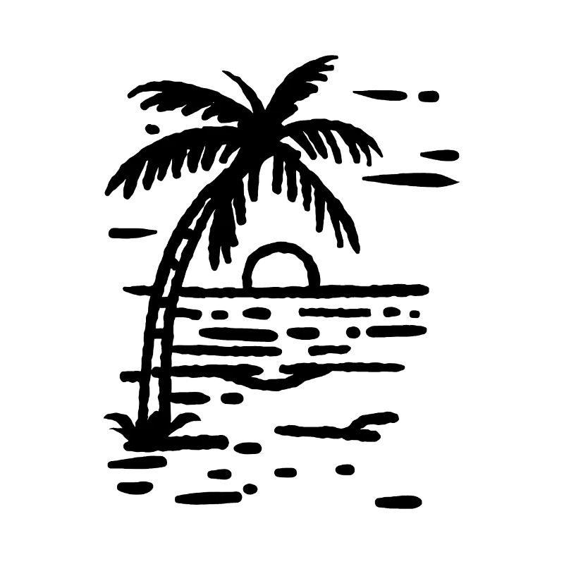 Palm Tree Beach Sunset