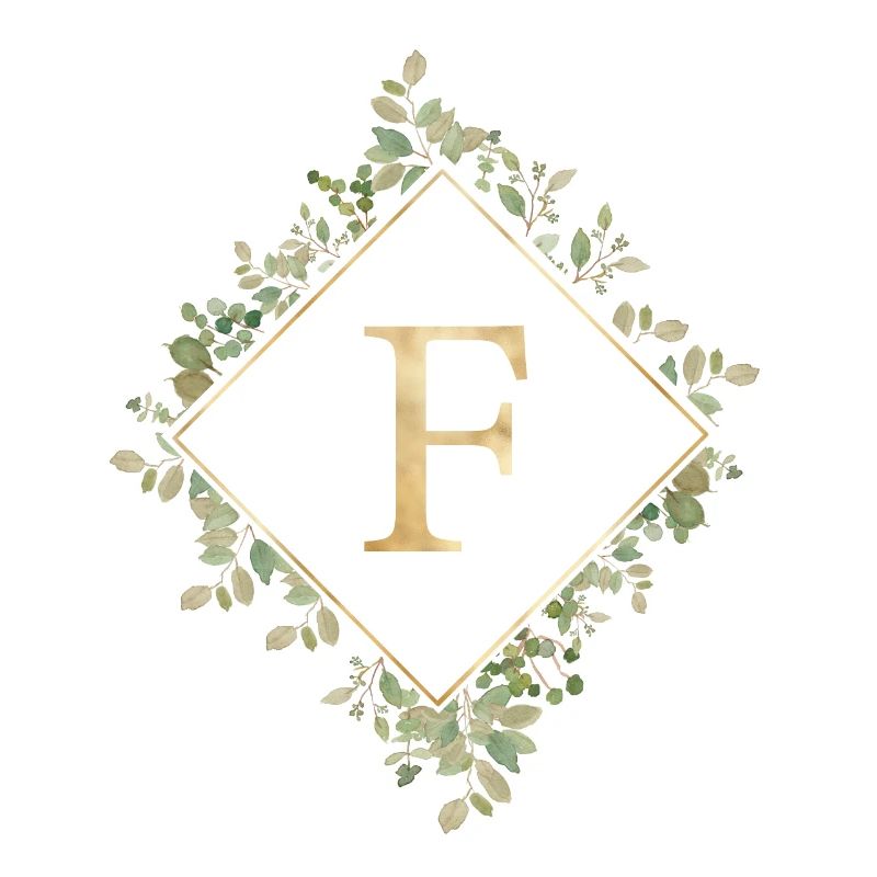 F Monogram Eucalyptus Wreath