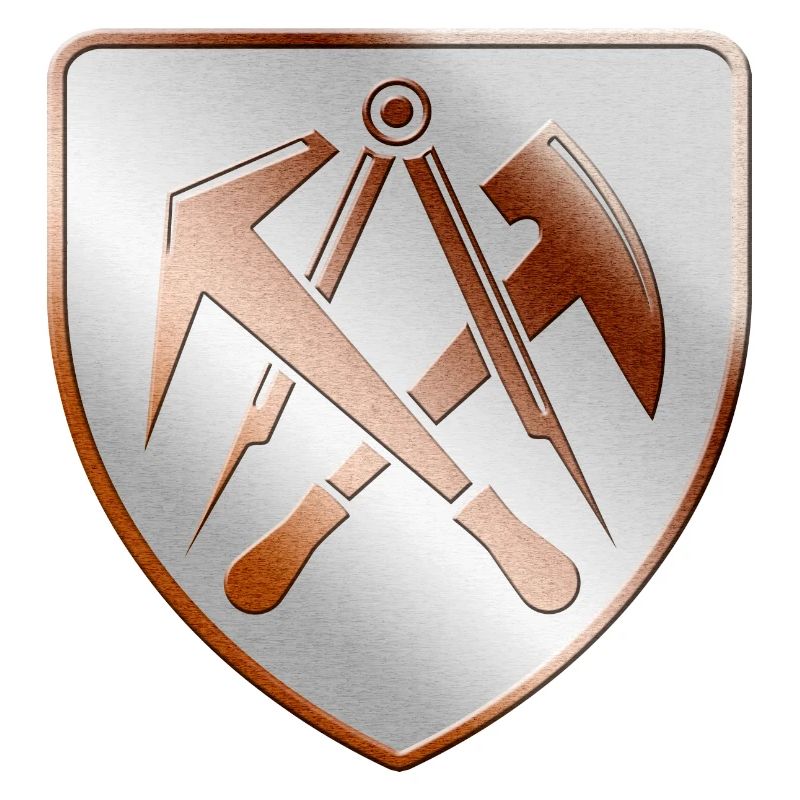 Dachdecker Wappen Schild in 3D