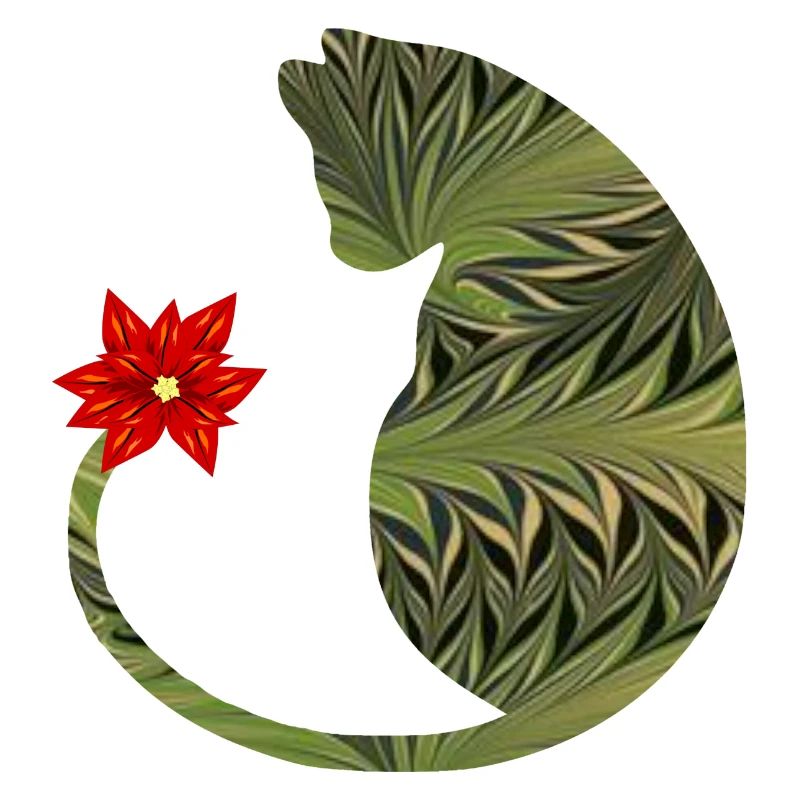 katze mit blume e 101