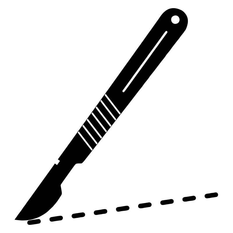 Lames de scalpel avec ligne de coupe