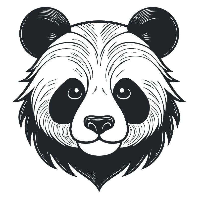 Illustration de panda avec une expression ludique