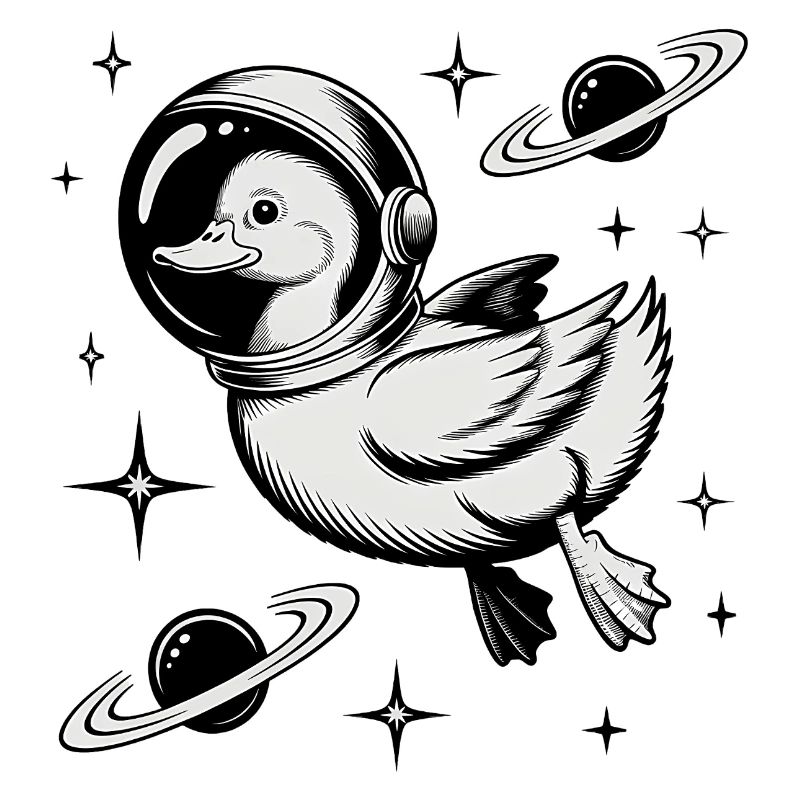 Goose in Space - Cool Astonomy Logo
