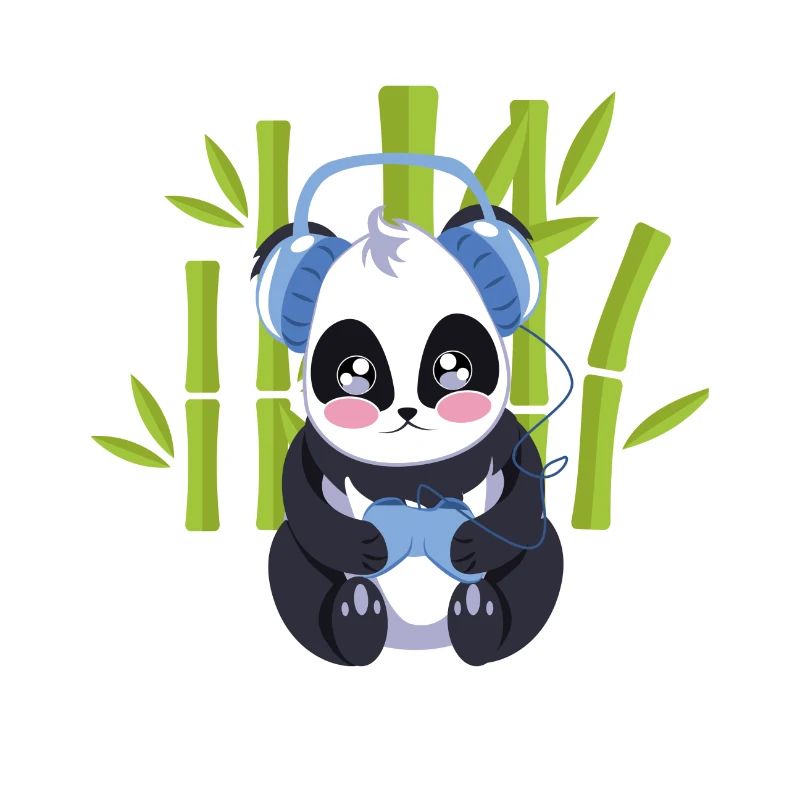 Gaming Panda Computer Console Video Game Gift