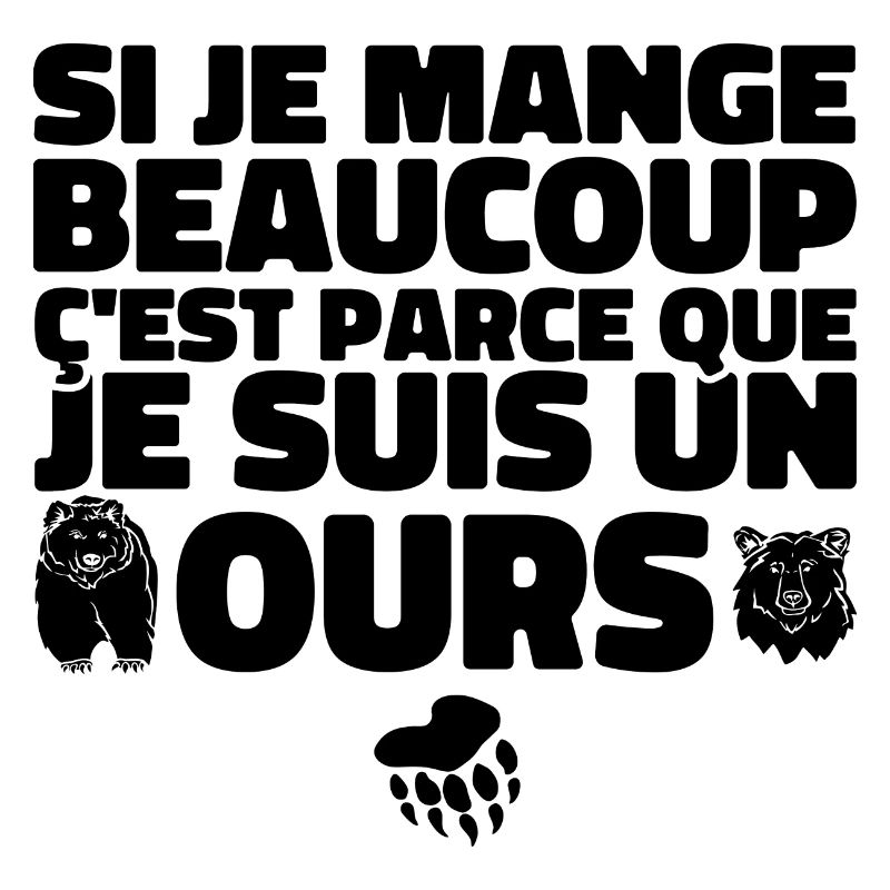 Je Mange Beaucoup ç'est Parce Que Je Suis Un Ours