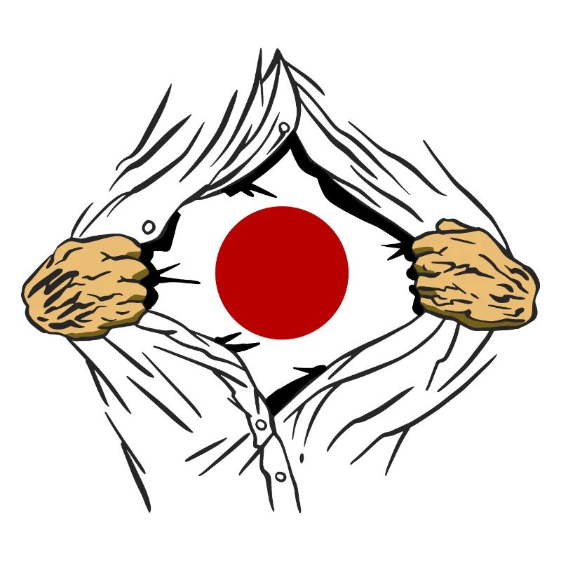 Drapeau du Japon utilisé Look Nihon Drapeau japonais