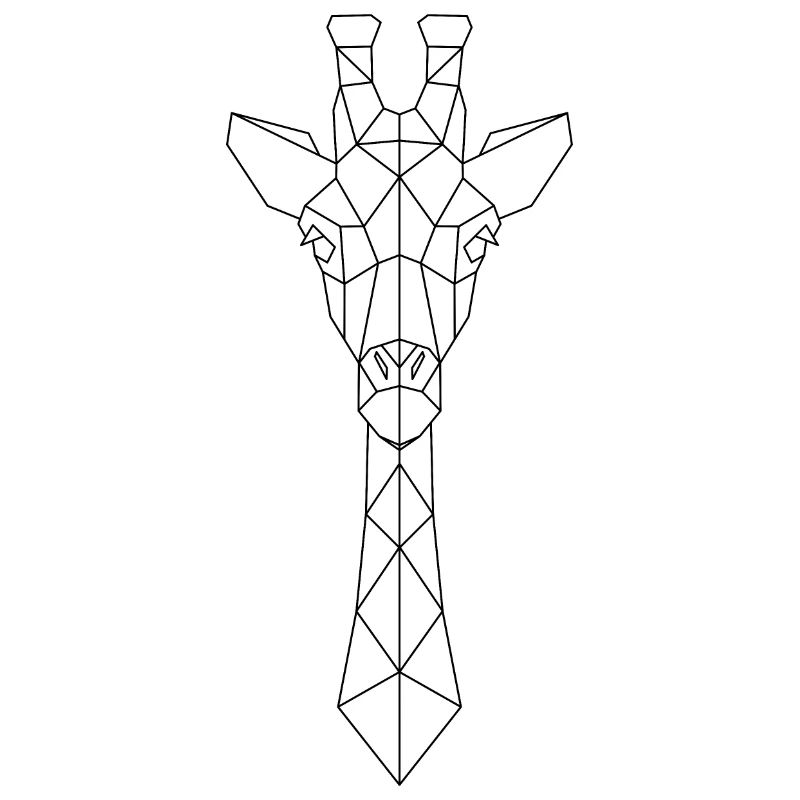 Girafe géométrique noir