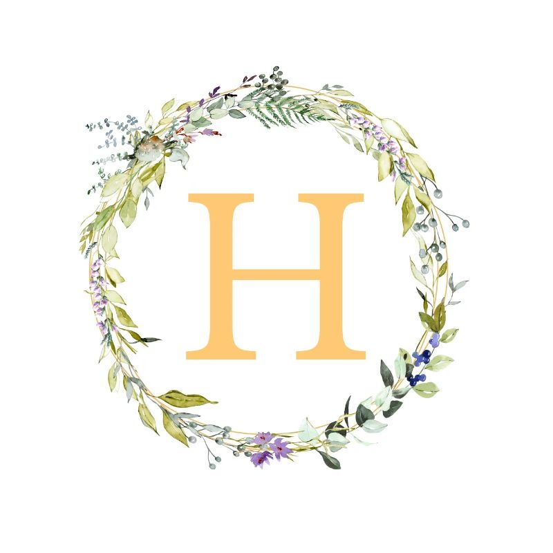 H Monogramm Eukalyptus-Kranz