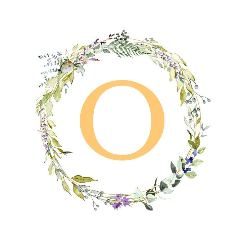 O Monogram Eucalyptus Wreath