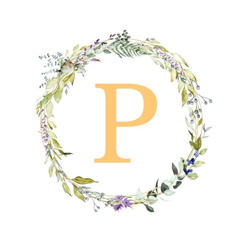 P Monogramm Eukalyptus-Kranz