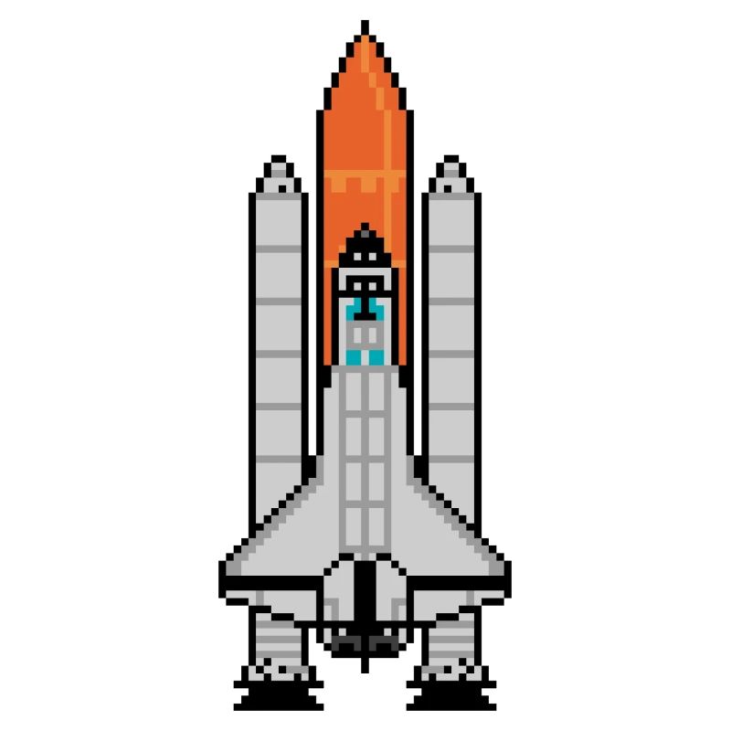 G.36 Navette spatiale dans le style geek et pixel art