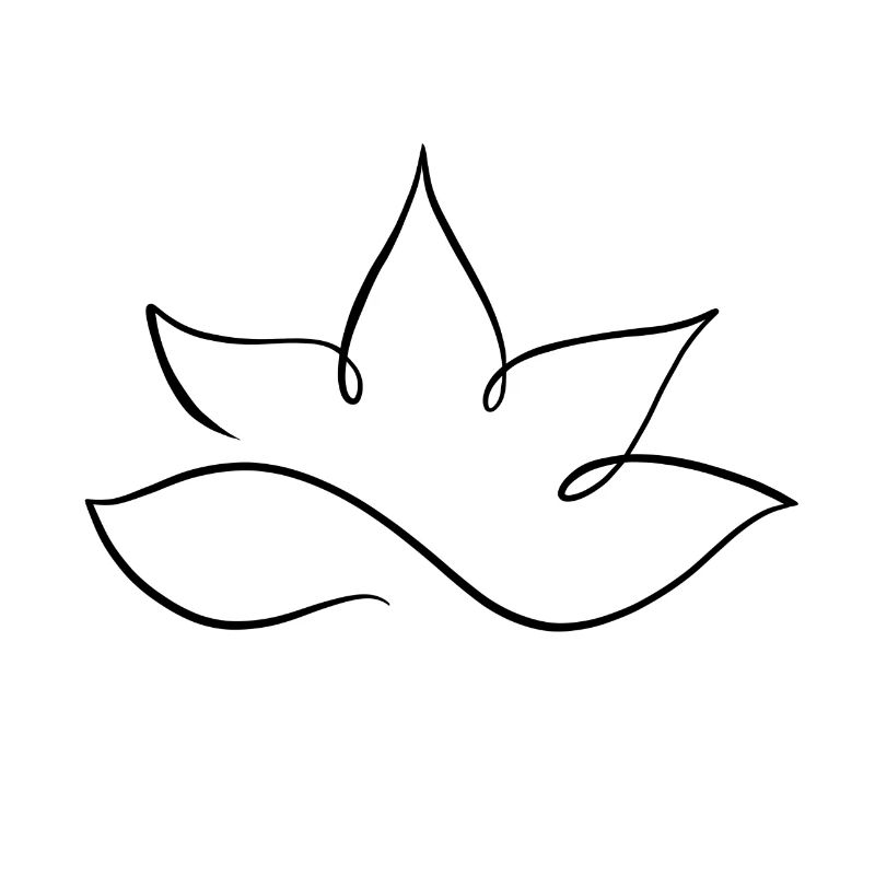 Lotus a line in black