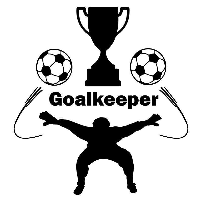 Torwart oder Torwart Schattenfigur Torwart