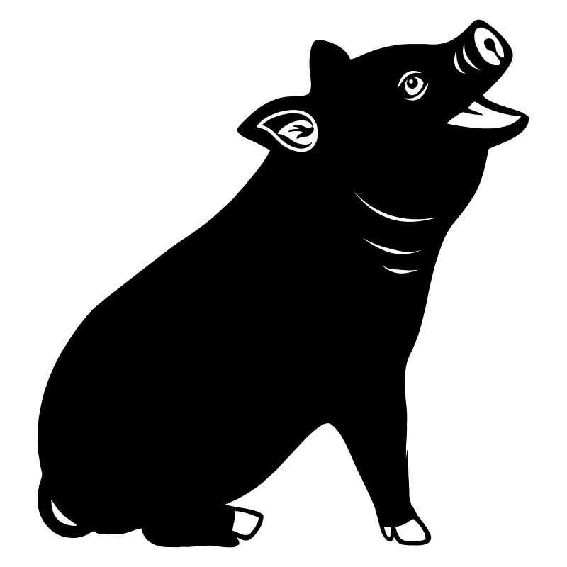 Logo de cochon joyeux Image d’ombre