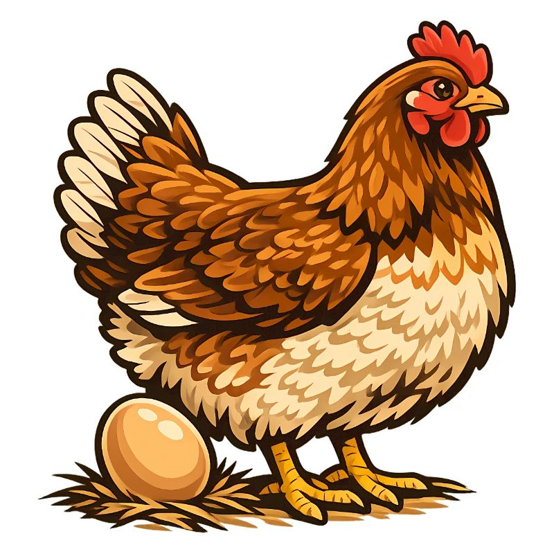 Chicken with Egg – Fun Design for Chicken Keepers