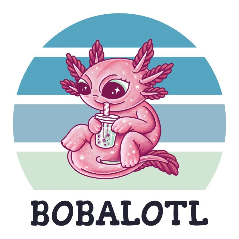 Boba Bubble Tea Axolotl Bobalotl