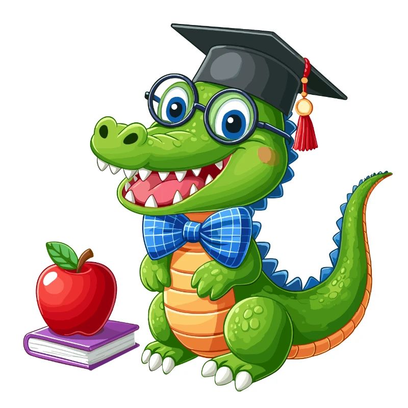 Krokodil Schüler Einschulung Schule Schulkind