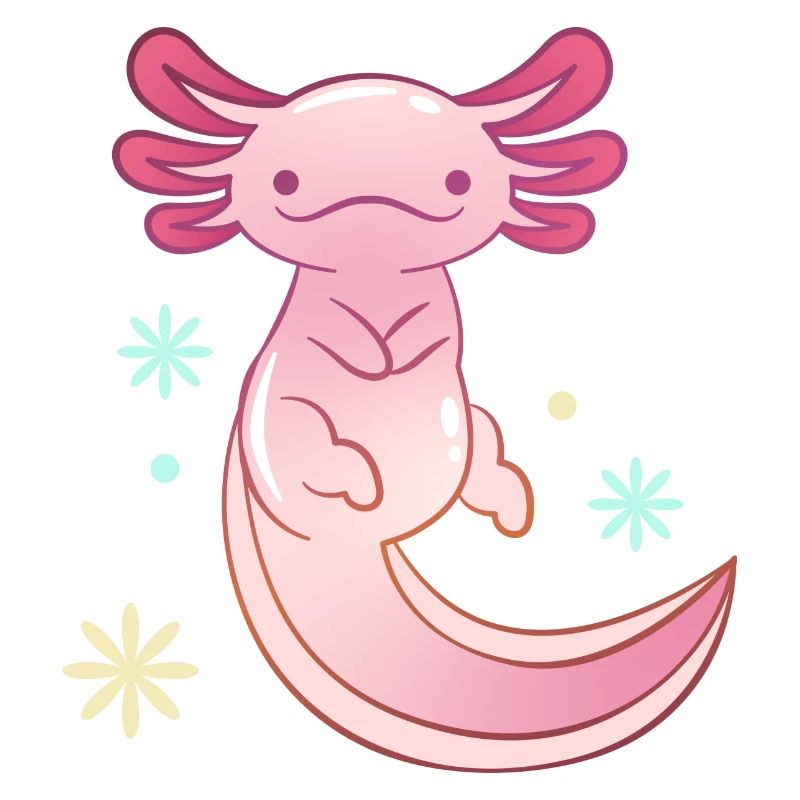 Floating Axolotl Design for Axolotl Lovers