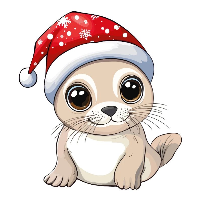 phoque Noël mignon mignon Noël Noël