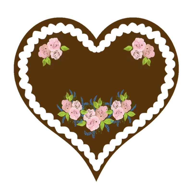 Gingerbread heart blank / CUSTOMIZABLE