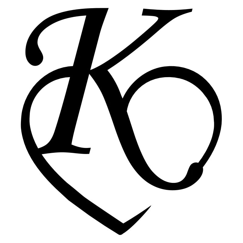 Lettre coeur k