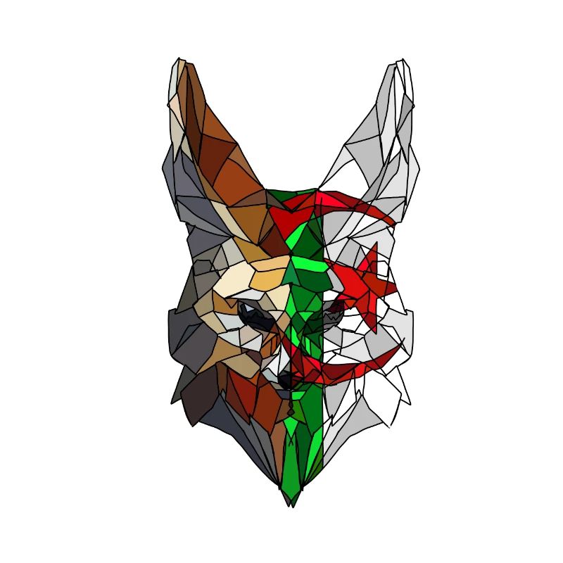 Fennek und Flagge Algeriens in der Polysphäre