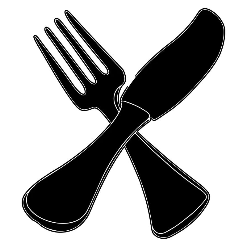 Cutlery knife and fork