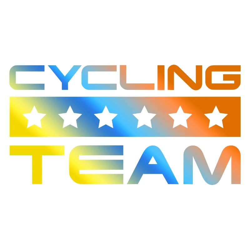 Équipe de cyclisme coloré