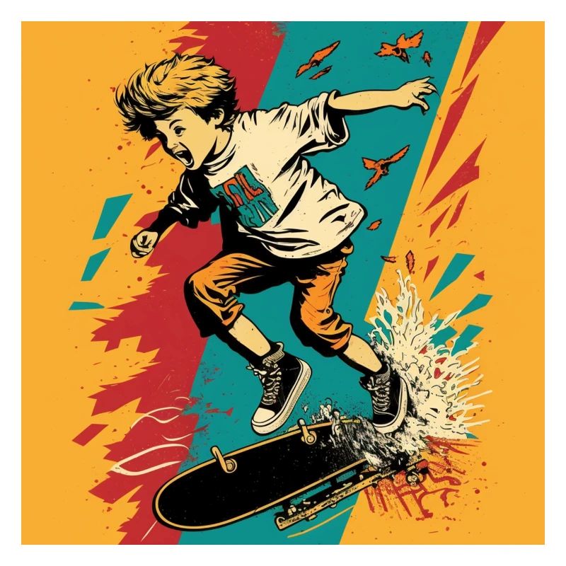 Garçon patineur