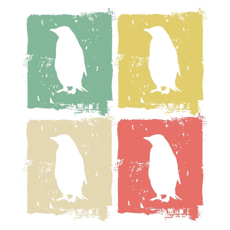 Pinguin Pinguine Tier Eis Kinder Retro Geschenk