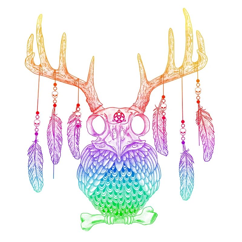 Boho Hirscheule Regenbogenfarben