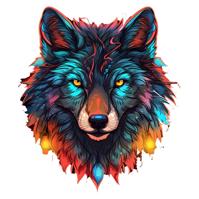 Wolf mit Weihnachtslichtern, Liebe Wölfe