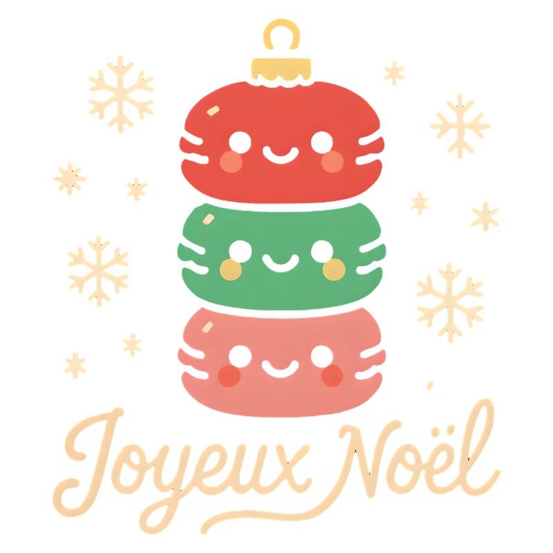 Macarons de Noël Empilés Mignons
