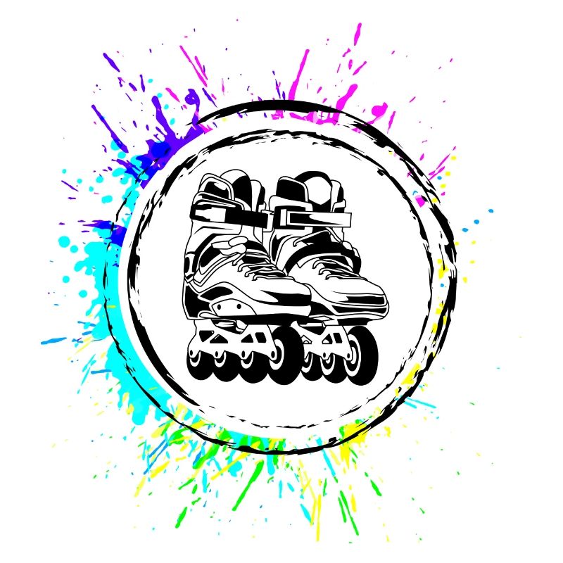 Inline skates icon Colorful