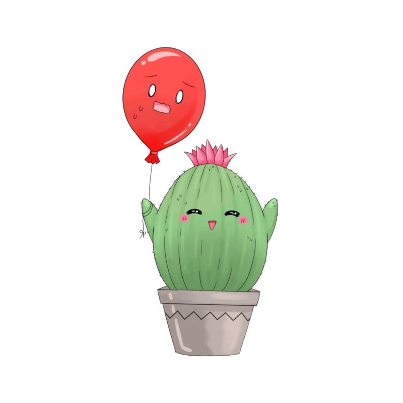Cactus avec ballon