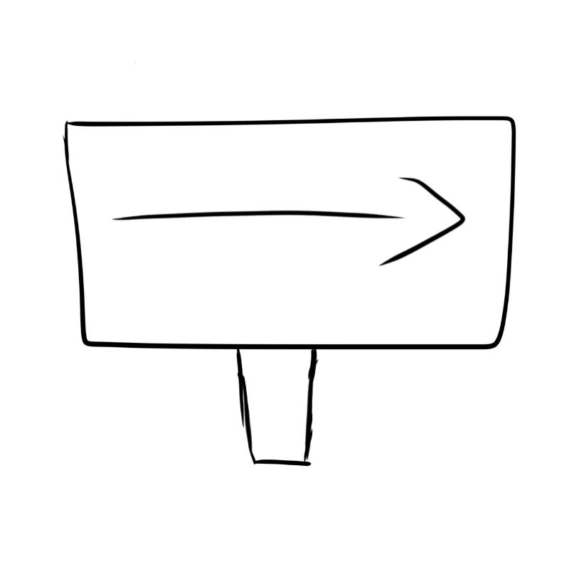 bouclier fléché de direction