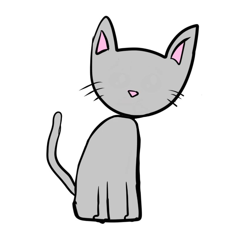 graue Katze Tier Haustier grau Symbol